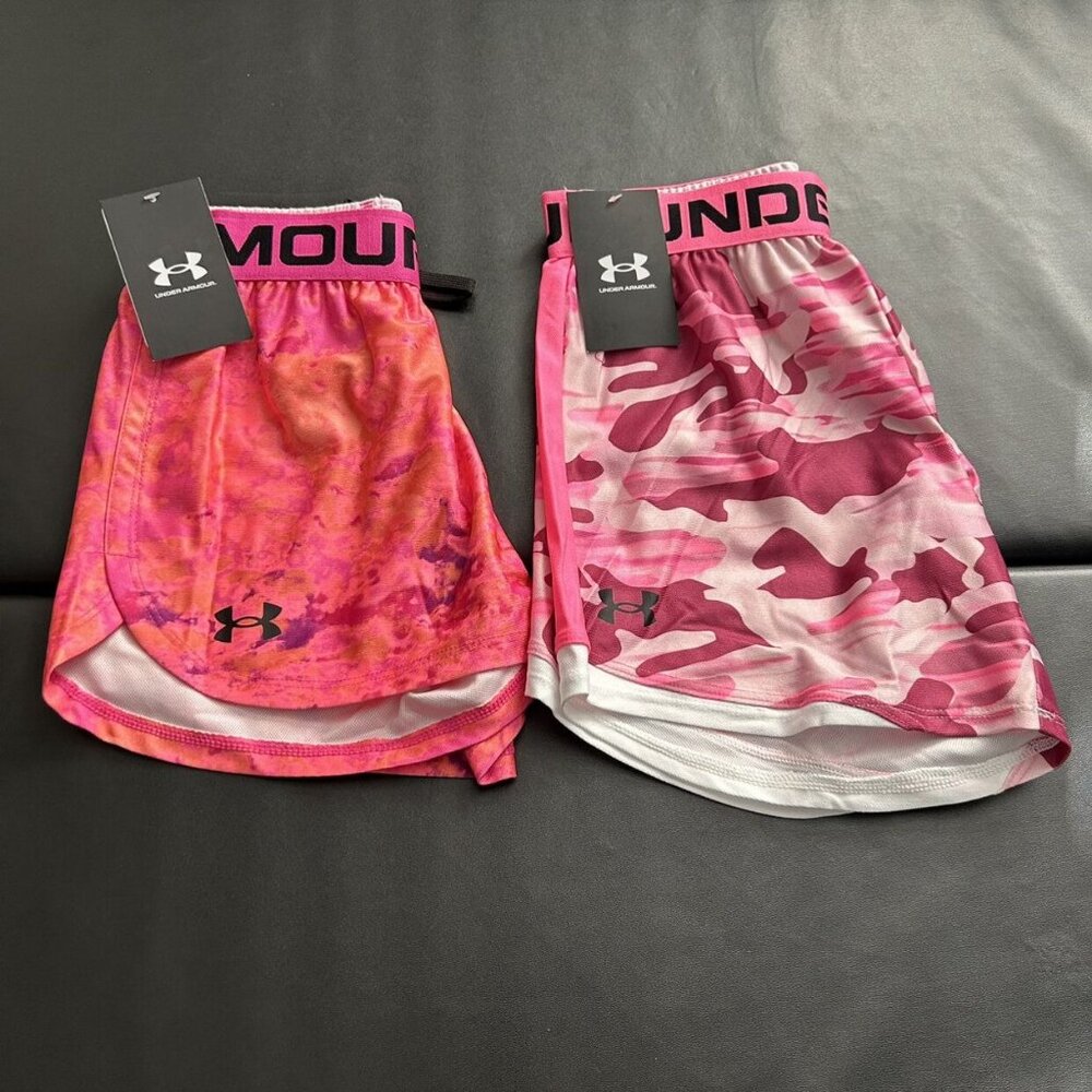 NWT Under Armour Athletic Shorts Set Girls Youth Size Medium